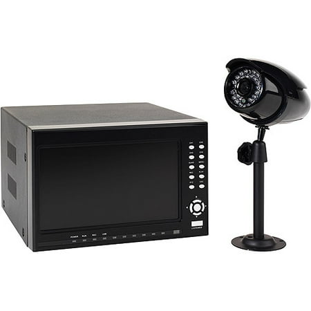 First Alert Hs-4700-s 4 Wired Security Camera Recording System With 7 inch Lcd Display & Built-in Dvr