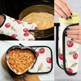 thumbnail image 5 of Yayeee Oven Mitts and Pot Holder Set of 2 Heat Resistant Kitchen Gloves Baking Hot Pad, Red Cherry, 5 of 5