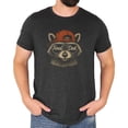 thumbnail image 2 of Feral Dad Shirt for Men Funny Raccoon Graphic Tee for Father Dark Gray Heather Shirt Adult Medium, 2 of 7