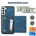 thumbnail image 5 of Nalacover Wallet Crossbody for Samsung Galaxy S23 Phone Case with Lanyard Strap Credit Card Holder, PU Leather Protective Handbag Purse Kickstand Bling Diamond Cover Women Girl, Blue, 5 of 10