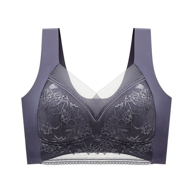 Kcodviy Women Lace Shaping Cup Bulk Bras Shoulder Strap Large Size Sports Bra High Support Underwire Bra Sports Bras Women Bras Wireless Front Closure Womens Bras Push Up Underwire