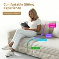 thumbnail image 3 of Alvantor 4-Seat Sofa with Movable Ottomans 102" W Corduroy Upholstered Deep Seat Couches L Shaped Convertible Chaise for Living Room, Apartment Beige, 3 of 9