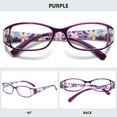 thumbnail image 4 of MAGIMODAC Women Reading Glasses Cateye Floral Fashion Plastic Eyeglasses Eyewear Readers (4 Pcs Multicolor Reading Glasses, +4.5), 4 of 7