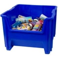 thumbnail image 4 of Akro-Mils Stak-N-Store 13018, Large Storage Bins, Stackable Heavy Duty Containers, 17.5"x16.5"x12.5", Blue, 2-Pack, 4 of 12