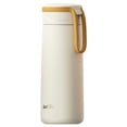 thumbnail image 1 of Taza de café aislada de 12 oz / 350 ml, botella de vaso de acero inoxidable 304, botella de agua, taza de viaje portátil, taza térmica al vacío blanco Sunnimix Taza de café aislada, 1 of 8