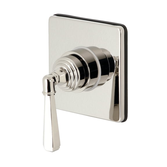 Kingston Brass KS3046HL Metropolitan Single-Handle Three-Way Diverter Valve with Square Trim Kit in Polished Nickel