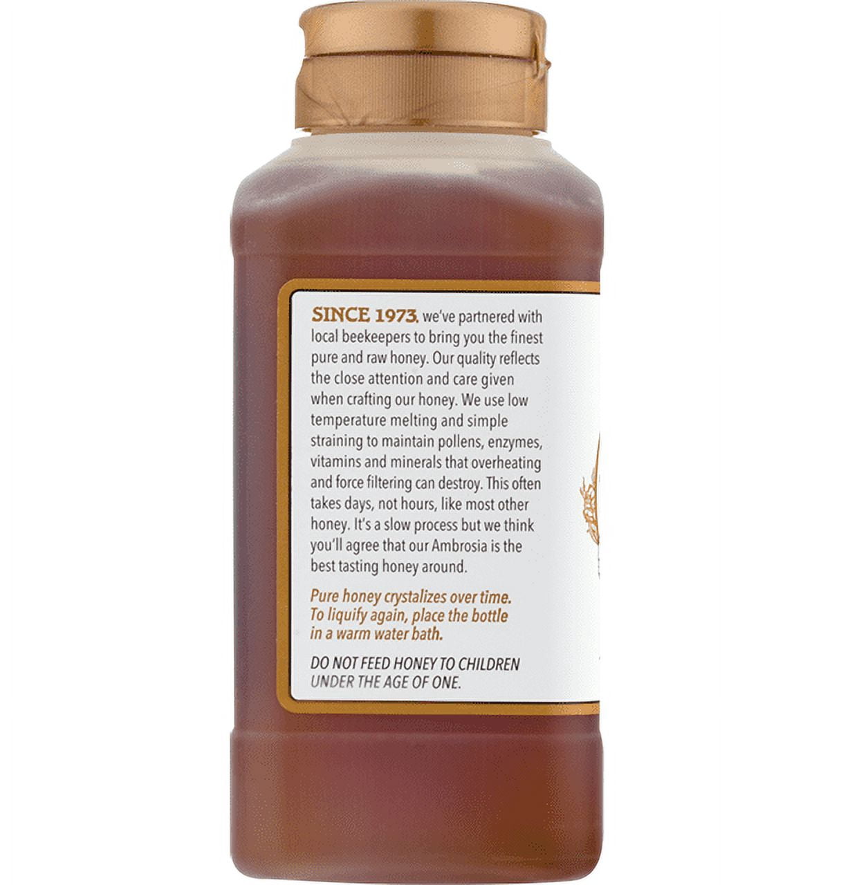 Ambrosia Honey Co. Domestic, Pure, Raw, Gently Filtered Honey, 16 fl oz