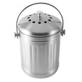 thumbnail image 3 of Compost Bin, Peel Bucket for Home Kitchen, Odorless Compost Bucket for Kitchen Food Waste, with Handle and 2 Charcoal Filters, 5 Liters, Easy to Clean, 3 of 5