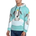 thumbnail image 3 of Lsque Dog In Bathtub Pattern Casual Men's Hoodie,Hooded Sweatshirt with Kangaroo Pocket,Pullover Hoodie-3X-Large, 3 of 7