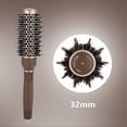 thumbnail image 2 of Cepillo de pelo de cerámica redondo de 32 mm, antiestático, iónico, para secado y peinado profesional., 2 of 5