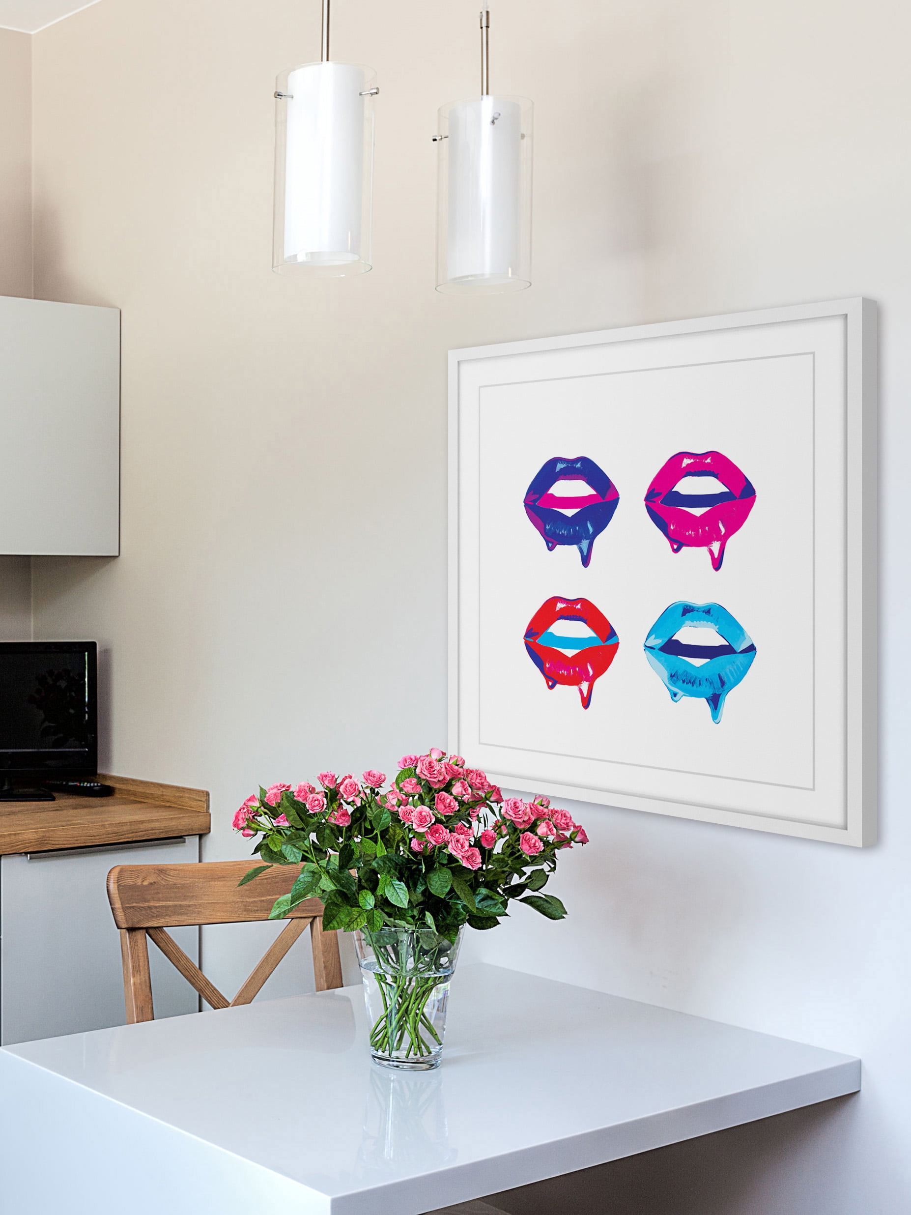 "Dewy Lips" Framed Painting Print