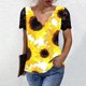 thumbnail image 1 of Pntutb - Camiseta de manga corta con cuello en V para mujer, informal, a la moda Pntutb Pntutb-2445, 1 of 4