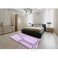 thumbnail image 5 of Ahgly Company Machine Washable Indoor Round Transitional Rich Lilac Purple Area Rugs, 8' Round, 5 of 7