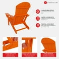 thumbnail image 3 of Paradise Outdoor Folding Poly Adirondack Chair, 3 of 13