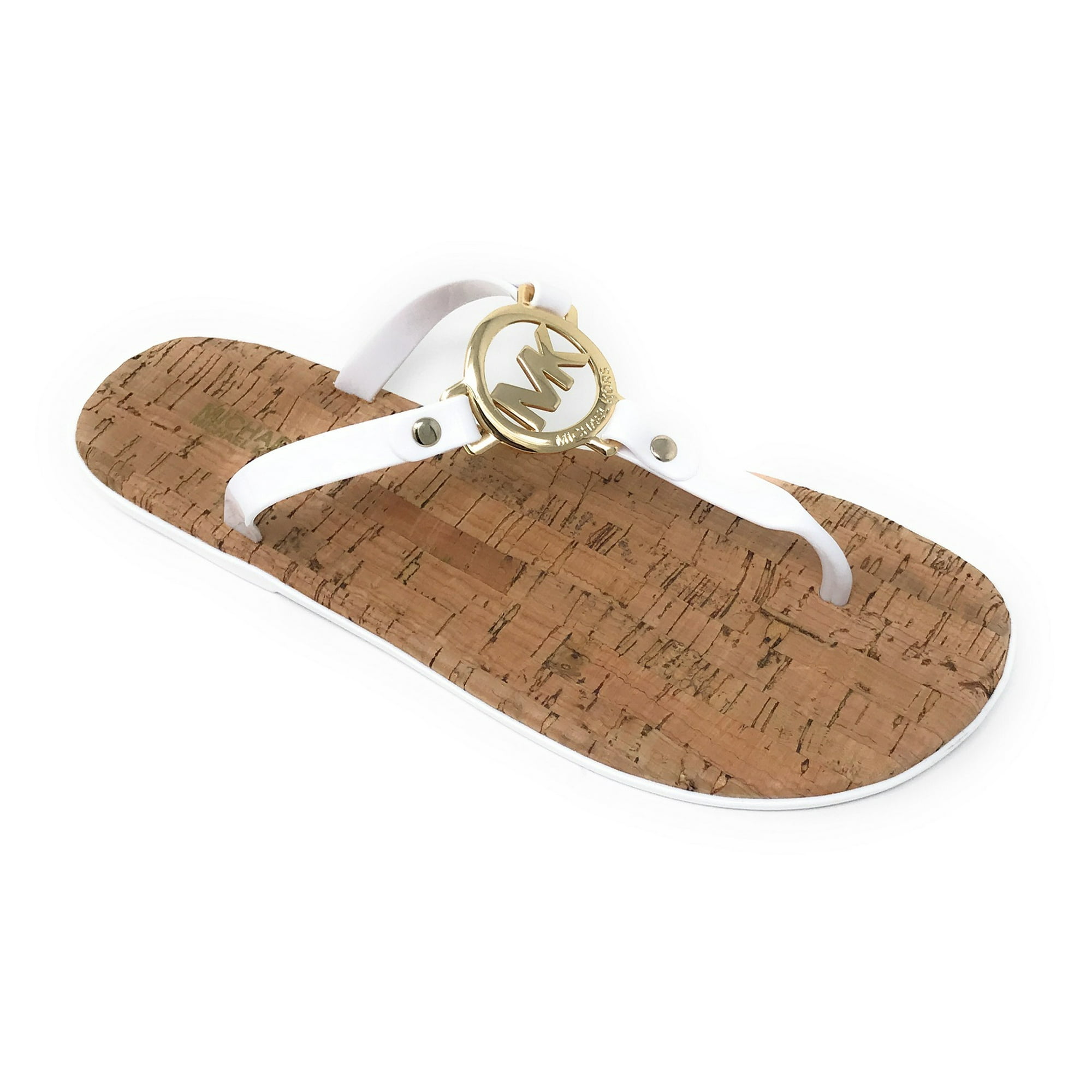 Mk charm jelly flip flop cork bottom Clearance