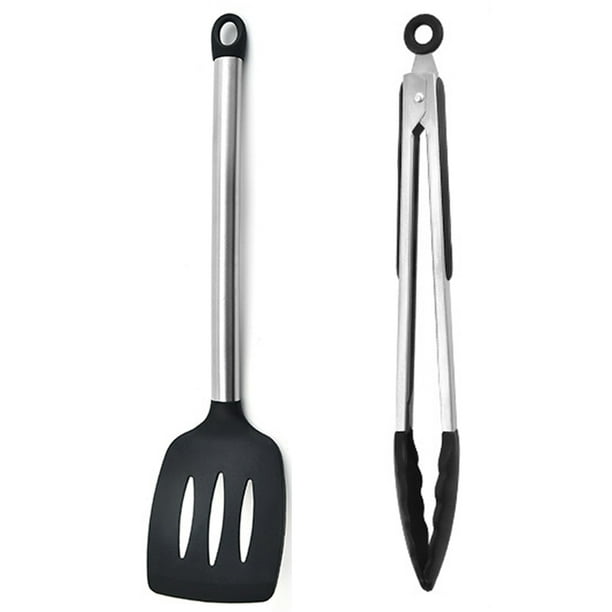 2 Piece Mini Kitchen Utensil Set Stainless Steel and Silicone Kitchen