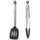 thumbnail image 1 of Juego de mini utensilios de cocina de 2 piezas: utensilios de cocina de acero inoxidable y silicona, 1 of 5