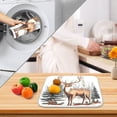 thumbnail image 4 of Ryvnso Elk Christmas Reindeer Dish Drying Mat for Kitchen Countertop 18x24 Large Dish Pad Drainer Rack Dish Sink Mats, 4 of 7