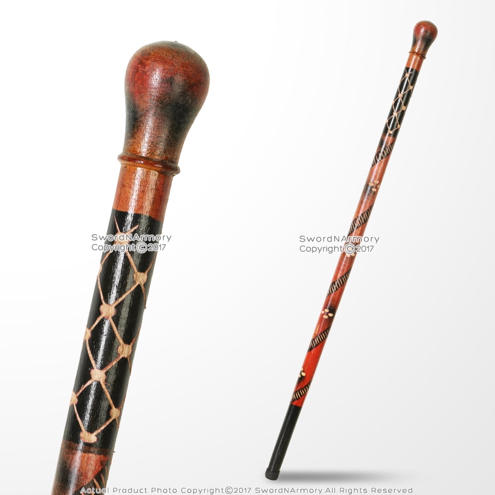 Knob Tribal Eucalyptus Wooden Stick Handcrafted Walk Cane