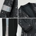 thumbnail image 2 of Pop Star Halloween Costume Set, Black Sequin Jacket, Trousers, Hat, Gloves, 80s Retro Stage Outfit, 5 Piece, 2 of 6