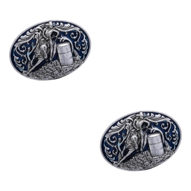 Qarigey Men's Classic Retro Style Racing Buckle Belt Cowboy Accessory Western 2piezas Tipo 1