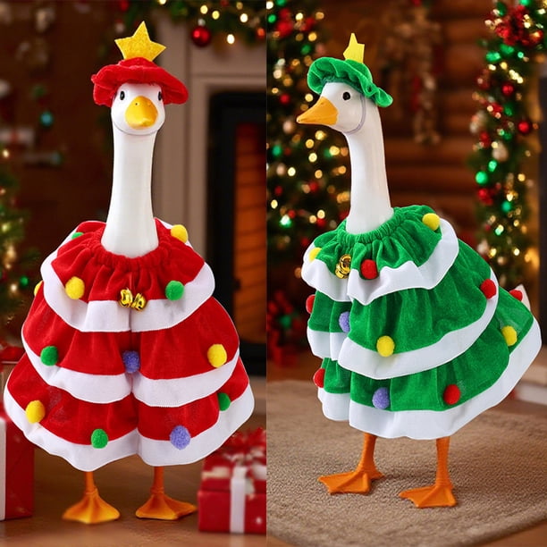 Disfraz de Árbol de Navidad Festivo con Gorro, Cascabeles y Pompones | Rojo/Verde | Ideal para Fotos y Celebraciones Navideñas | Tela Suave | Conjunto Completo | Incluye Gorro y Vestido