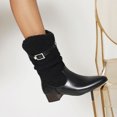 thumbnail image 4 of Botas de mujer Botas de nieve sin cordones Botas de algodón de terciopelo Zapatos cálidos de algodón sólido Botas de caballero Botas de media pantorrilla Wmkox8yii ghj1383, 4 of 6