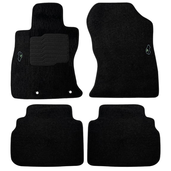 Carpet Floor Mats for 2019 to 2024 Subaru Forester, Front and Rear, Black