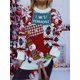 thumbnail image 4 of Suéteres de punto navideños de colores para mujer, botones, muñeco de nieve, jersey de manga larga, suéter de punto, ropa navideña de tendencia femenina, 4 of 5