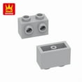 thumbnail image 3 of 122Pcs/lot 11211 Modified 1x2 with Studs on Side Blocks Moc Color Accessories Compatible with Brick Children Toys Assembly 90.Trans-Clear about 122pcs, 3 of 6