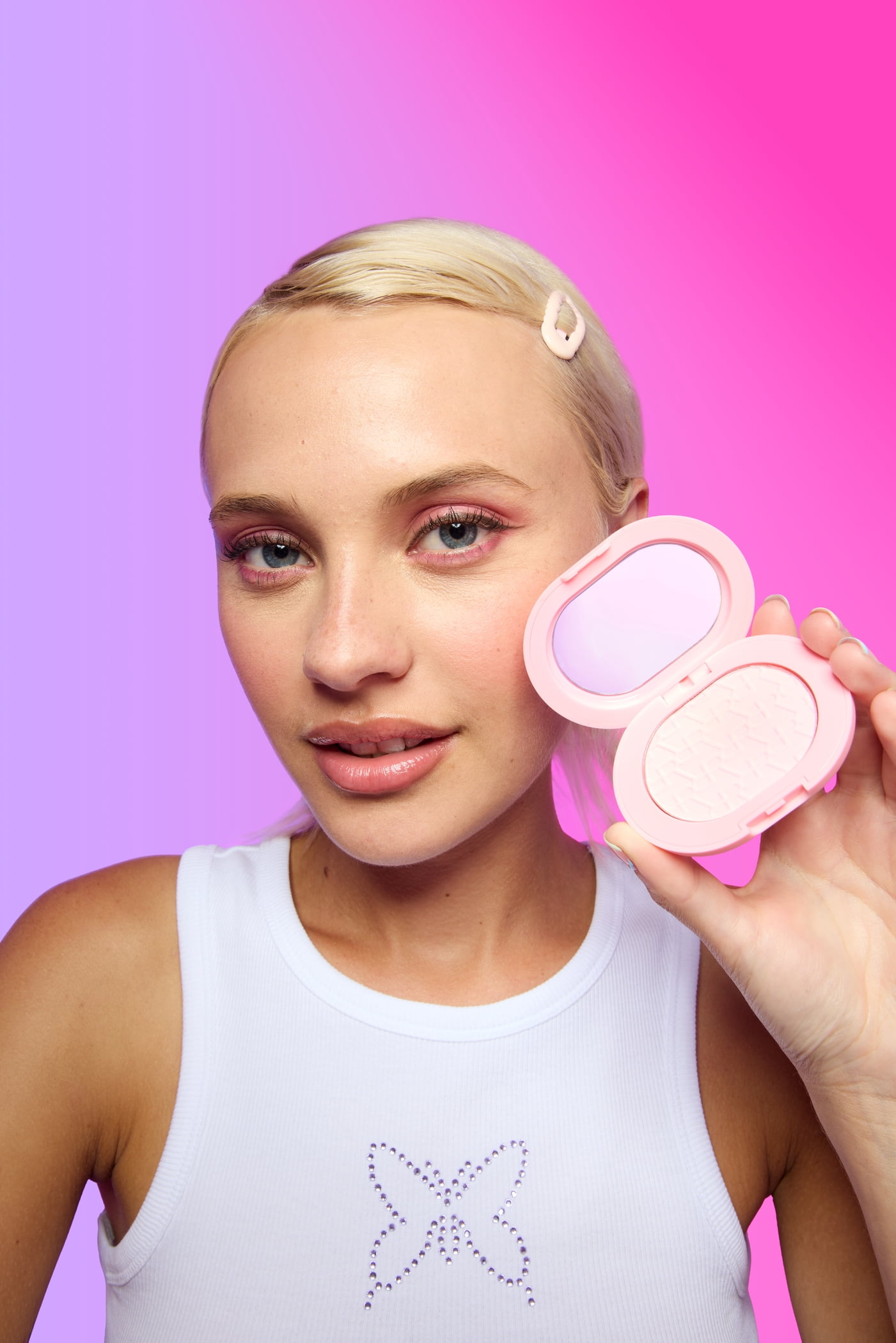 Revolution Powder Pops Instant Blur Setting Powder, Talc-Free, Helps Shine, Rose