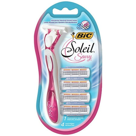 BIC Soleil Savvy Disposable Razor, Women, 4-Count