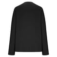 thumbnail image 3 of COMVALUE Women's Bamboo Viscose Long Sleeve Raglan Shirt Slim Fit Layering Top Black for Size M, 3 of 5