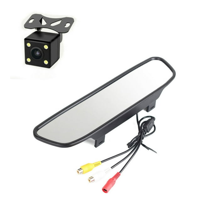 EGNMCR Écran HD 4,3 Pouces Intégré Affichage Bidirectionnel AV Inversion d'Image Écran Numérique LCD 1 Moniteur