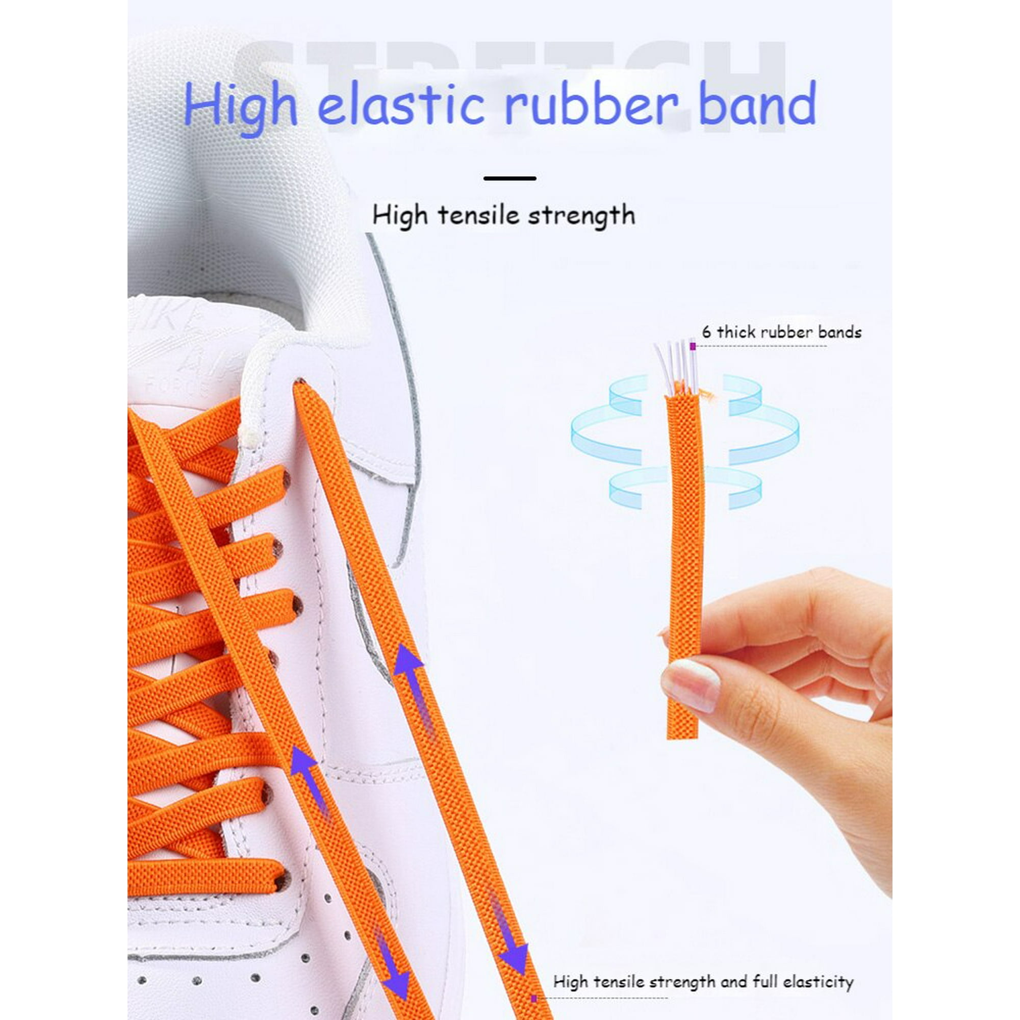 Pas de lacets de chaussures à nouer lacets élastiques sans liens