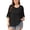 893 Black, variant on Women’s Plus Size Floral Crochet Top Hollow Out Crew Neck Dolman Sleeve Loose Knit Cover Up & Casual Shirt L–4XL Cogild