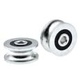 thumbnail image 2 of 4pcs 6x30x14 Mm U-type Rolling Wheel ,grooved Bearing Pulley Track Guide Wheel/wire Rope Overhead Crane ,Easy Installation, 2 of 4