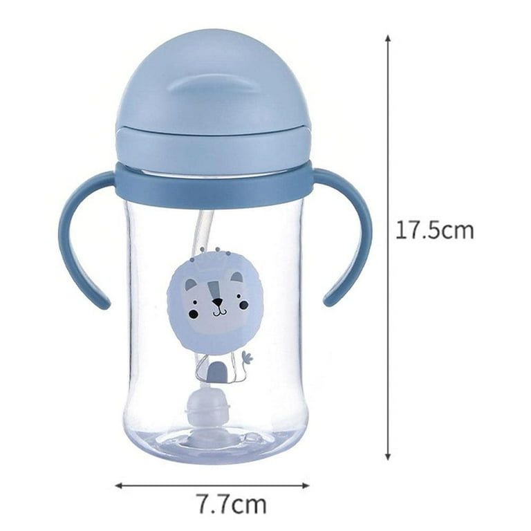 Baby Cups with Straw Bottle Drinking Water Kids Sippy Cup Handle Toddler  Feed@-@