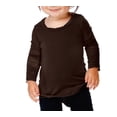 thumbnail image 4 of Kavio IJP0541 Infants Sheer Jersey Raw Edge Twisted Round Neck Two-Fer Burnout Long Sleeve-Watermelon-24M, 4 of 4
