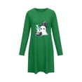 thumbnail image 5 of Taqqpue Womens Halloween Cotton Nightgown Long Sleeves Round Neck Sleepshirt Print Nightshirt Casual Plus Size Knee Length Sleep Dress Pullover Halloween Sleep Shirt for Women, 5 of 6