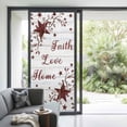 thumbnail image 4 of Wooden Grain Window Privacy Film, Red Country Texas Star Branches Berry Static Cling UV Sun Blocking Tint Film Heat Control Windows Films for Bedroom Bathroom, Window Stickers 35.4"x78.7", 4 of 8