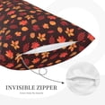thumbnail image 3 of Sikiie fall Maple leaf Print Plush Pillow Cover, Wrinkle-proof and Stain-resistant Pillow Protector without Pillow Core, Home Decoration-20"x30", 3 of 6