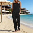 thumbnail image 2 of Soyumi Women's Two Piece Short Sets Summer Lounge Sweatsuits Vacation Sleeveless Outfits Travel Tracksuit, Black, 2 of 6
