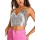 thumbnail image 4 of Txlixc Tirantes de blusa de mujer con lentejuelas metálicas Txlixc moda, 4 of 6