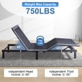 thumbnail image 2 of Full Adjustable Bed Base Massage with 12" Memory Foam Firm Mattress , Electric Bed Frame Dual Head & Foot Lift, Wireless Remote, Zero Gravity, Anti-Snore, LED Light, USB Ports, 2 of 6