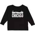 thumbnail image 3 of Inktastic Chicago Skyline Grunge Boys or Girls Long Sleeve Toddler T-Shirt, 3 of 5