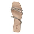 thumbnail image 3 of INC Womens Beige 0.5 Heel Stretch Strap Gem Accent Strappy Pommona Square Toe Block Heel Slip On Sandals Shoes 5 M, 3 of 4