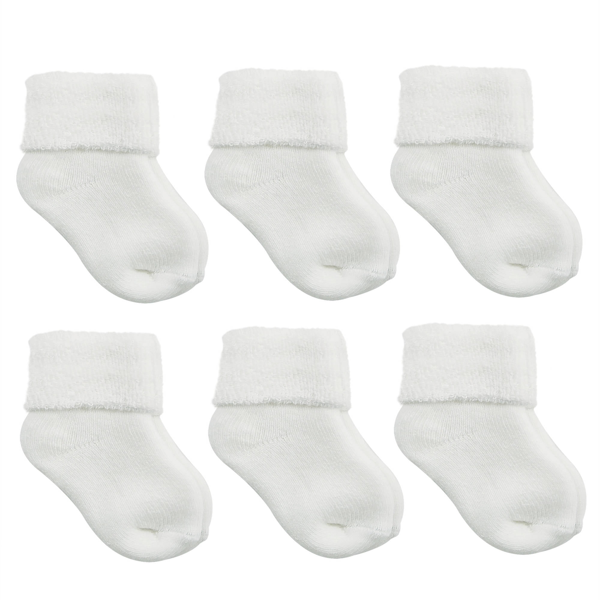 white newborn baby socks