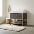 thumbnail image 4 of Miseno Mv701236g-Nm Palma 36" Free Standing Single Basin Vanity Set - Suleiman Oak, 4 of 5