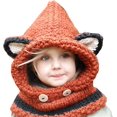 thumbnail image 1 of Fox Knitted Wool Beanie Set Bufanda de invierno para niños United ER, 1 of 4
